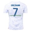 Maillot de Supporter France Griezmann 7 Extérieur Coupe du Monde 2022 Pour Homme